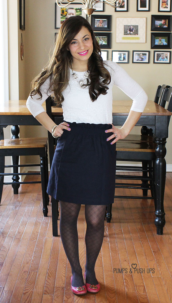 J. Crew Navy Skirt: OOTD