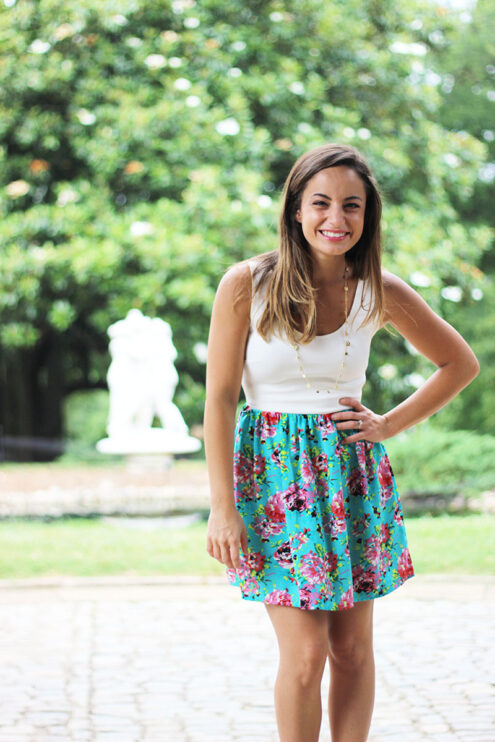 summer floral dress pumps and push-ups