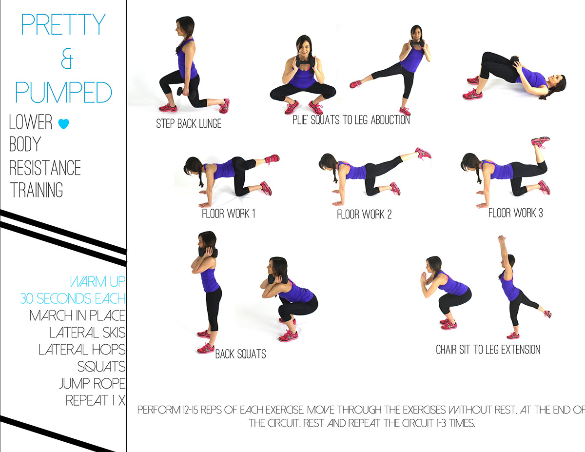 Lower body Workout. Step lower