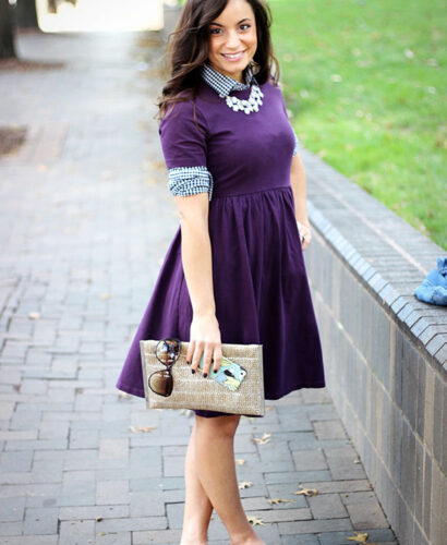 Purple Skater Dress