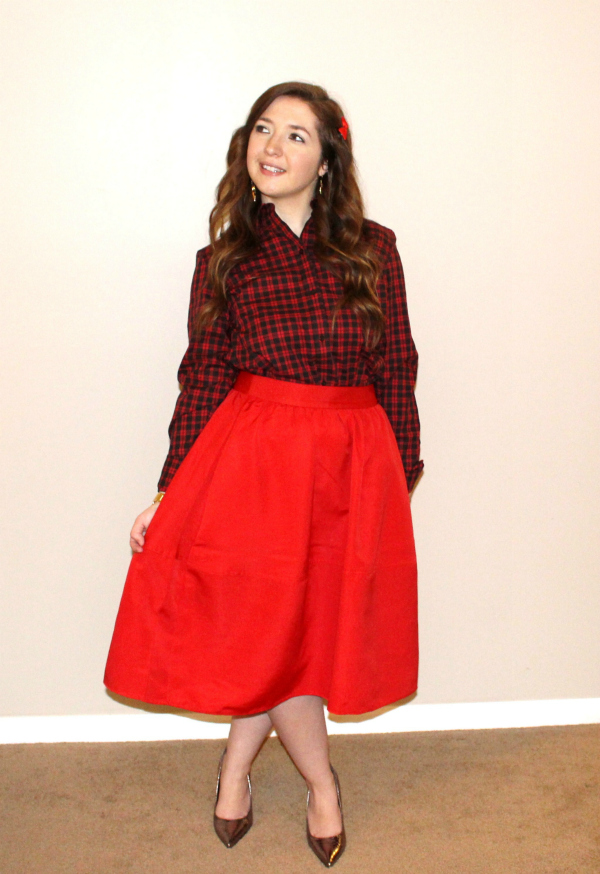 Holiday Red Midi Outfit 