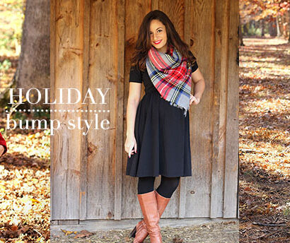 brooke of pumps and push ups - dressing your baby bump for the holidays