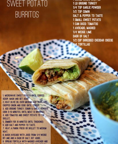 Turkey and Sweet Potato Burritos | Pumps and Push-Ups