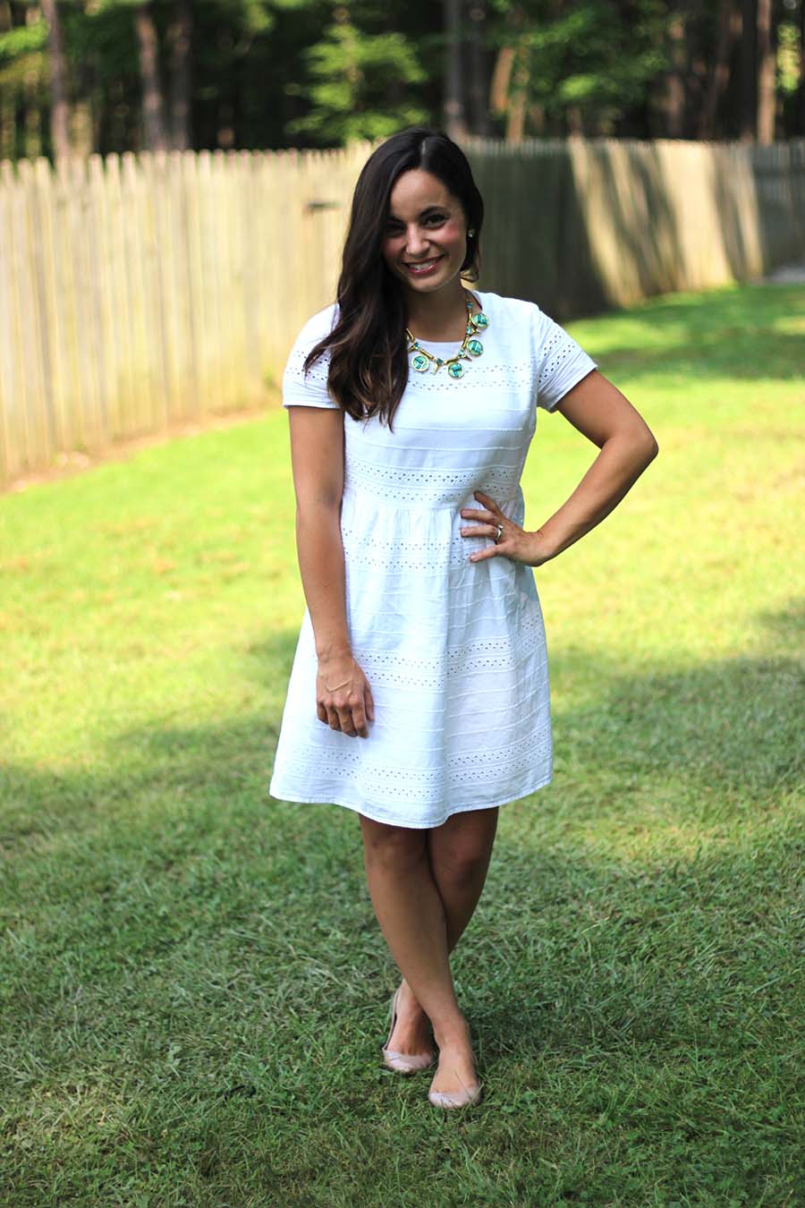 White summer dress | Pumps and Push-Ups