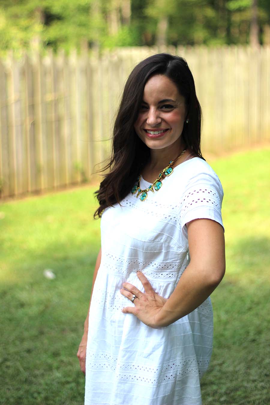 White summer dress | Pumps and Push-Ups