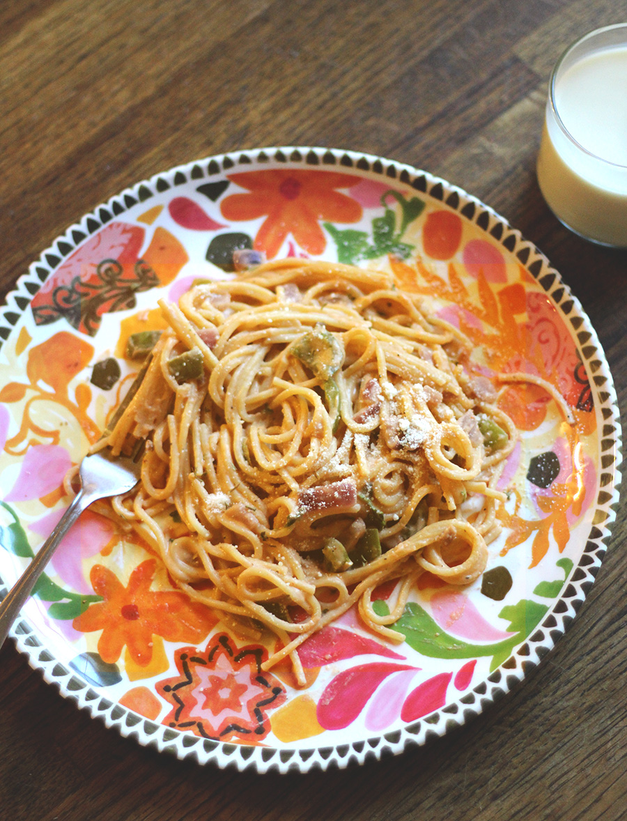 Pumpkin Pasta | Silk Soymilk | Pumps and Push-Ups