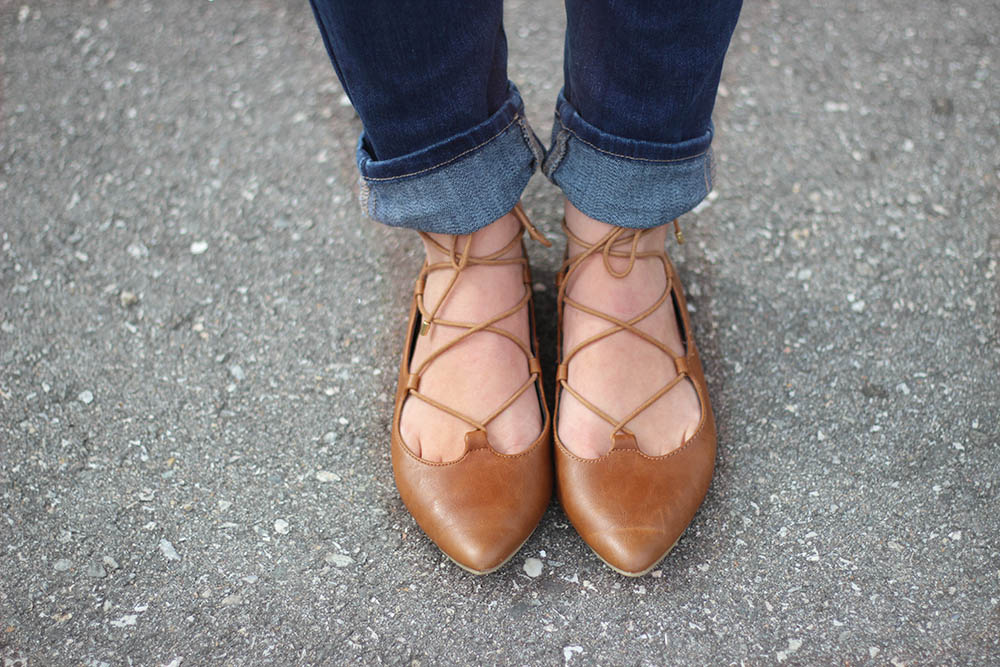 Nordstrom Lace Up Flats