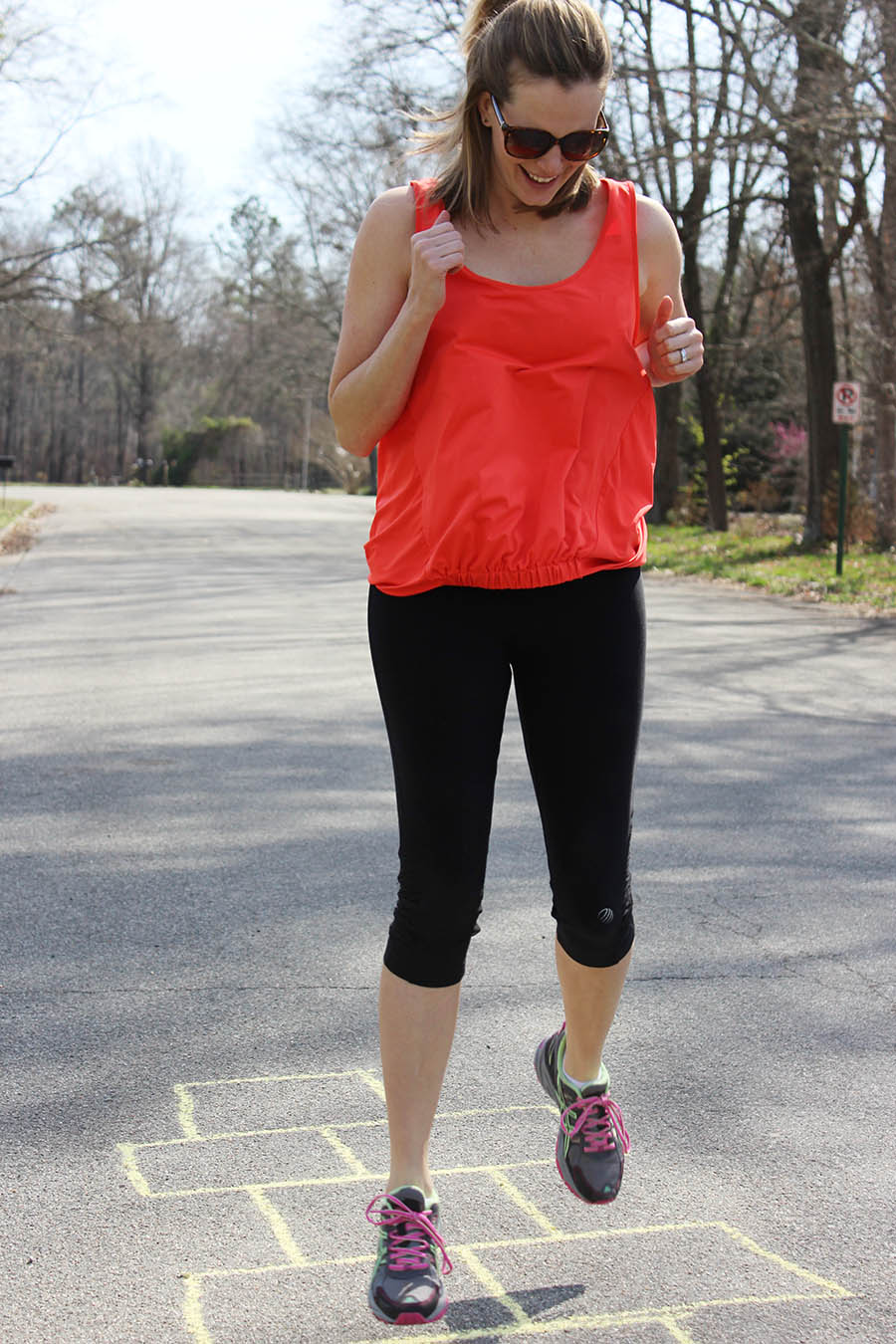 Hopscotch to burn calories