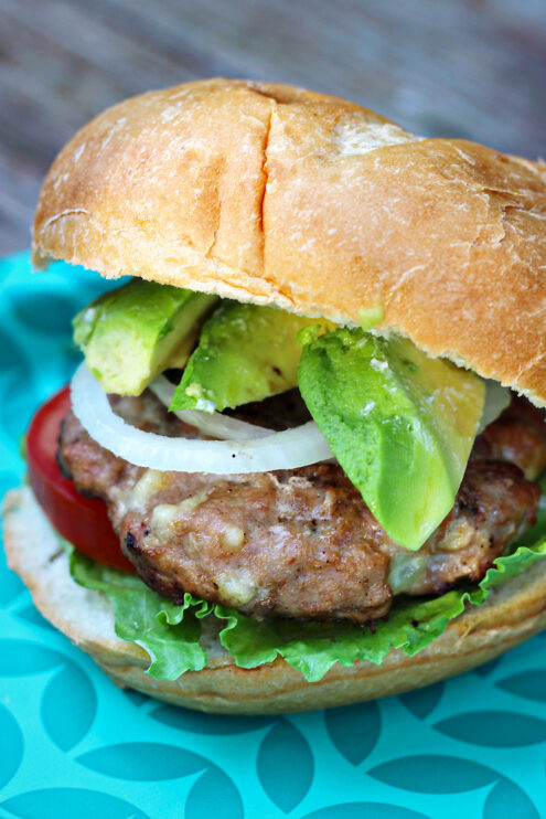 Pepper Jack Stuffed Turkey Burgers