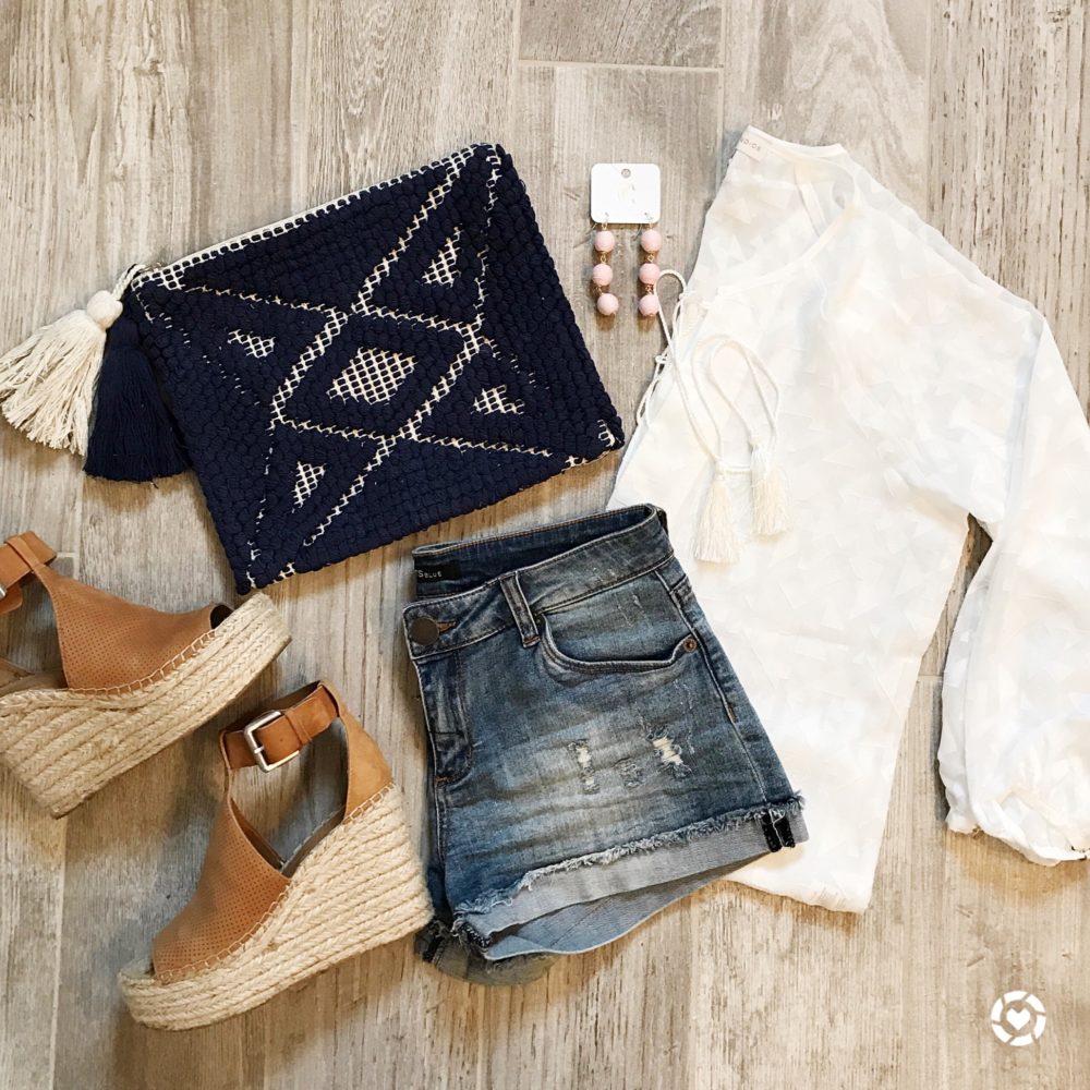 Spring Outfit Flat Lay with STS Blue