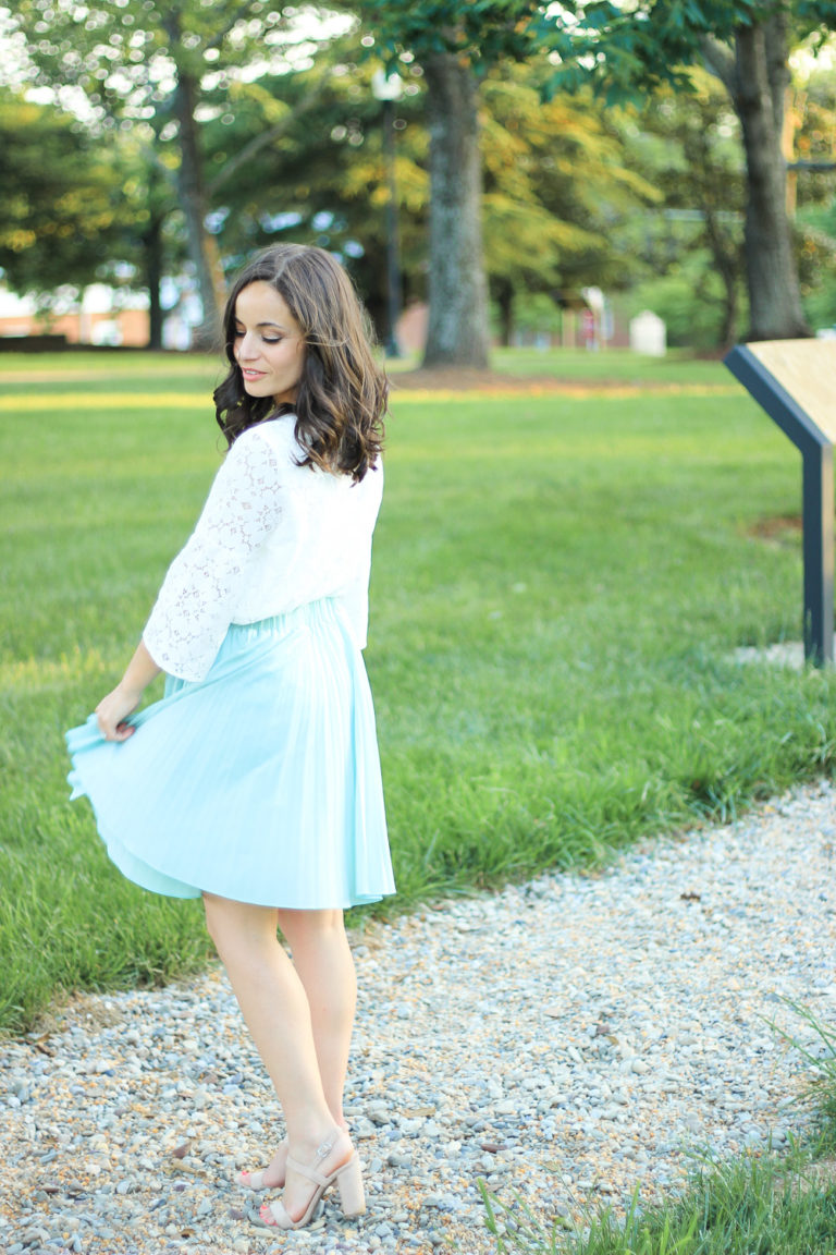 Lace Bell Sleeve Top & Oh, Hey Girl! Link-Up! - Pumps & Push Ups