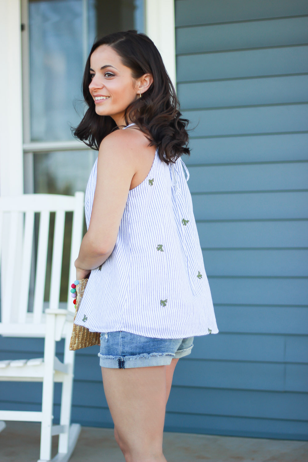 Francescas Cactus Print Tank Top. STS Blue Shorts