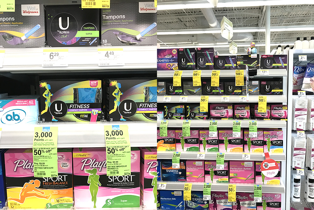 U by Kotex Fitness at Walgreens