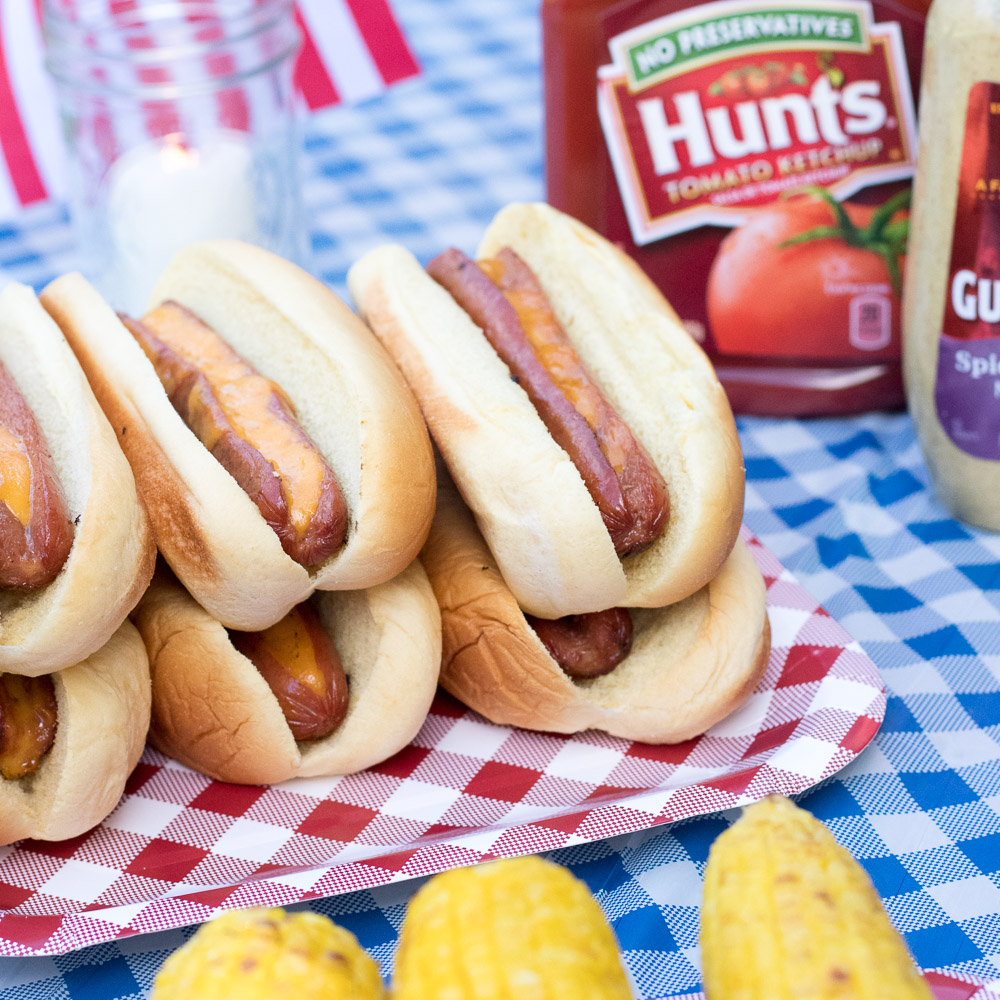 Cheddar Stuffed Hotdogs