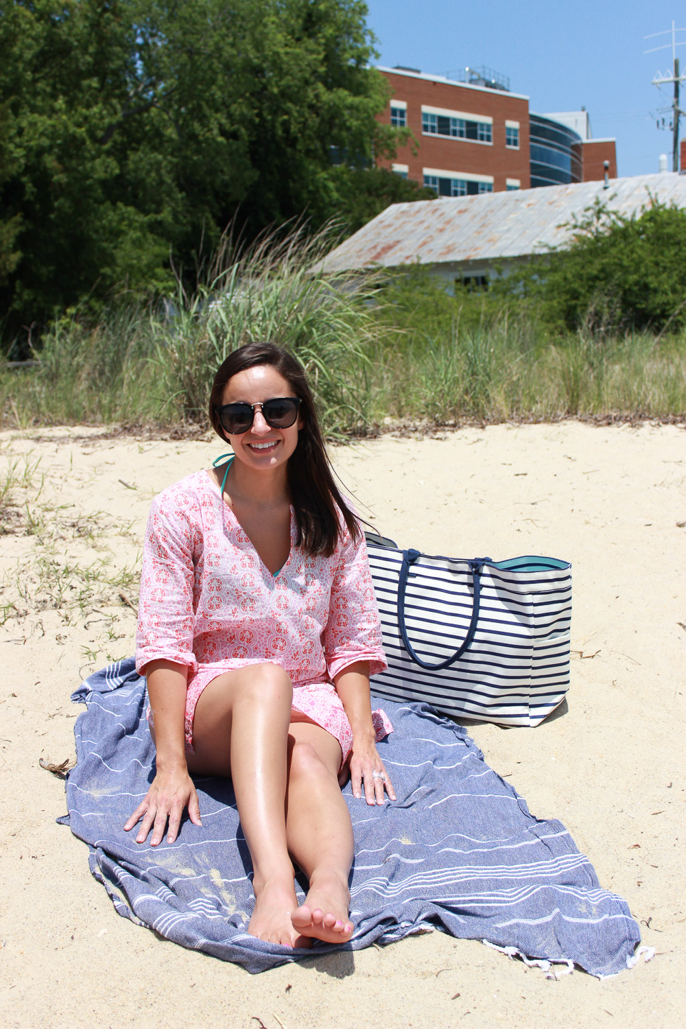 Pumps & Push-Ups - Tunic from Rock Paper Flower as a beach coverup