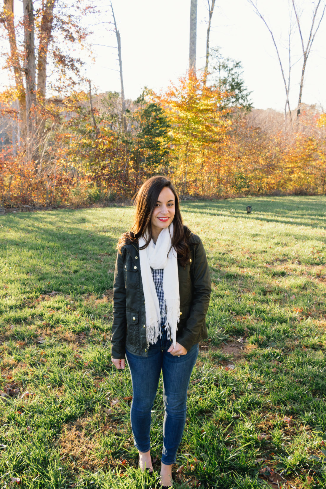 J. Crew Gingham Thanksgiving Outfit