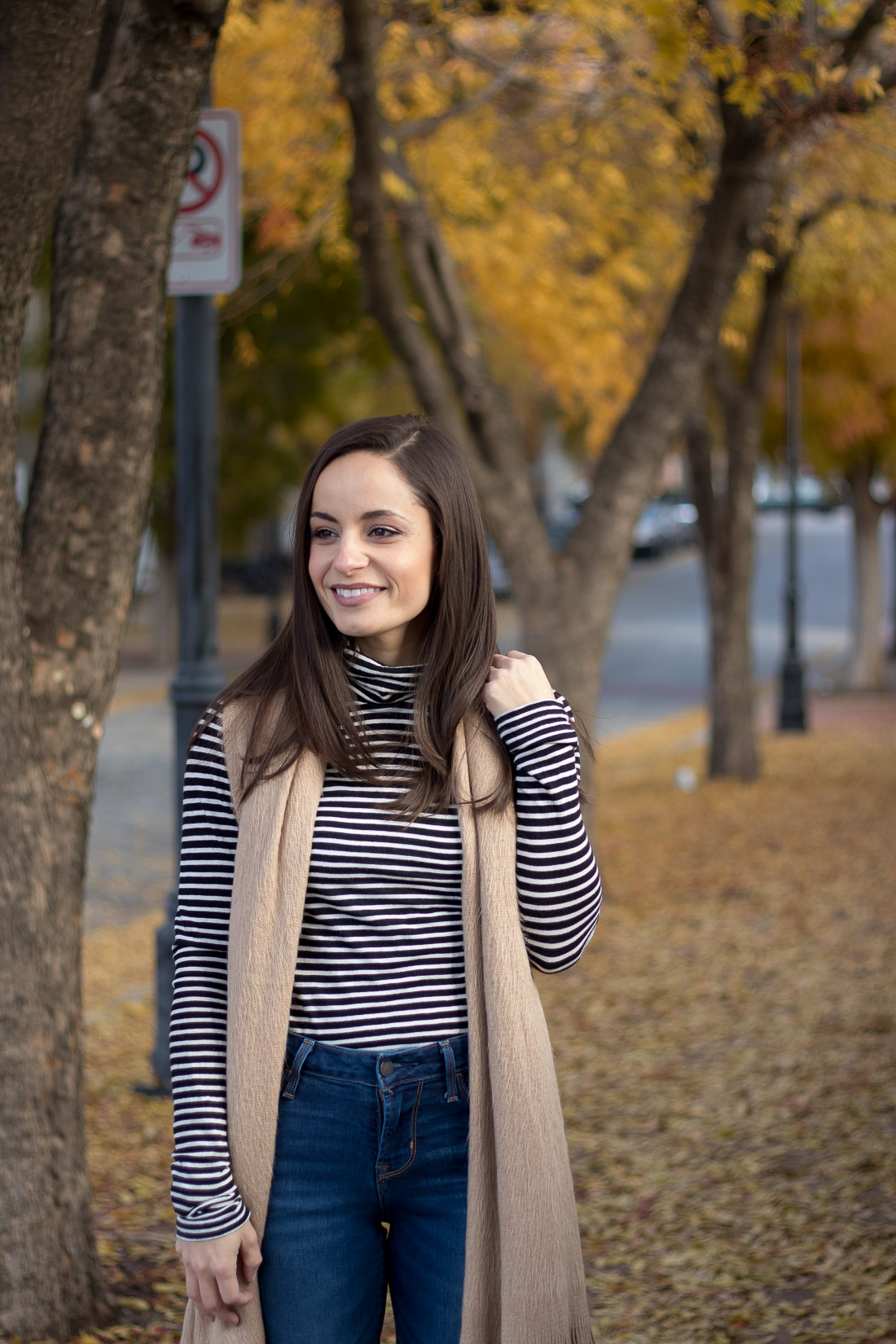 J. Crew Tissue Turtleneck T-Shirt Styled by Blogger Brooke of Pumps & Push-Ups