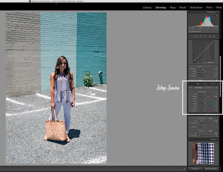 Step by step process of editing my blog photos