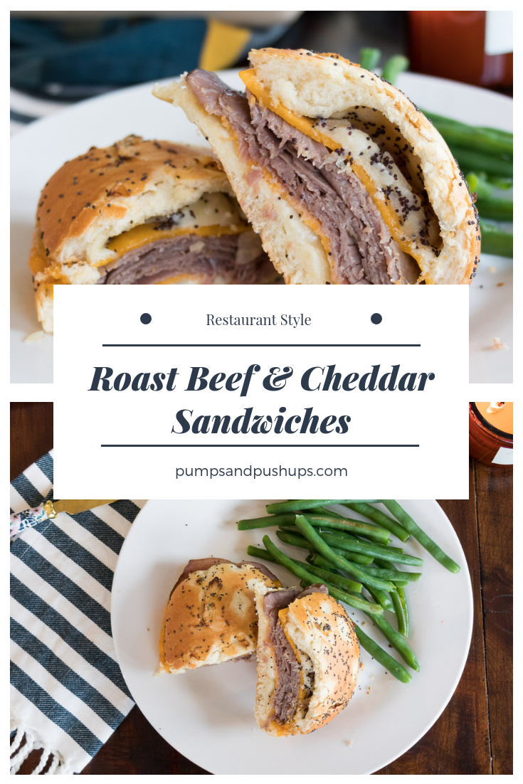Restaurant Style Roast Beef and Cheddar Sandwiches