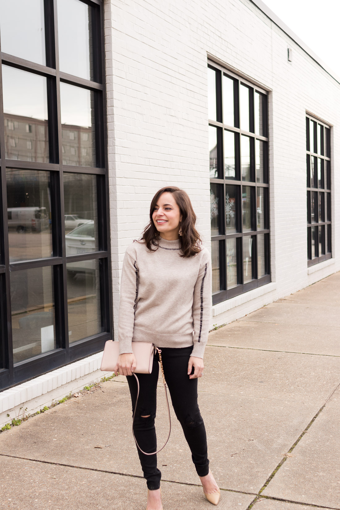 Thoughts on Stitch Fix | Stitch Fix Review | Stitch Fix Exclusives | Black Denim Outfit | Petite Style | Pumps and Push-Ups Blog 