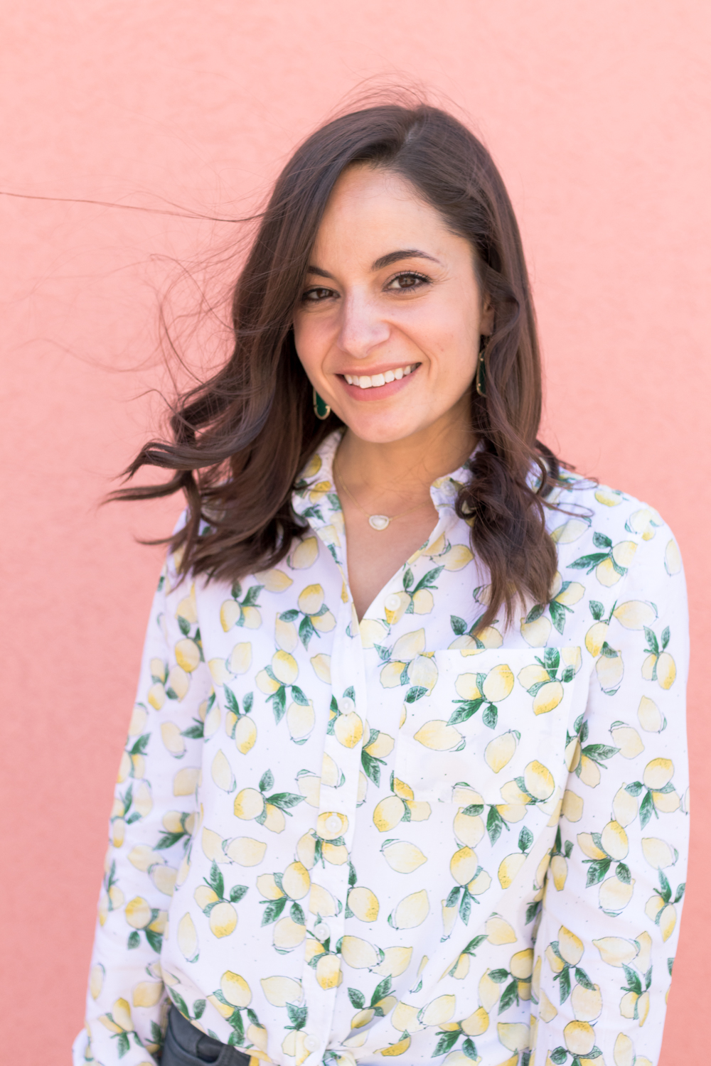 Spring outfit, lemon print via Pumps and Push-Ups Blog | Petite Style | Stitch Fix Petites 