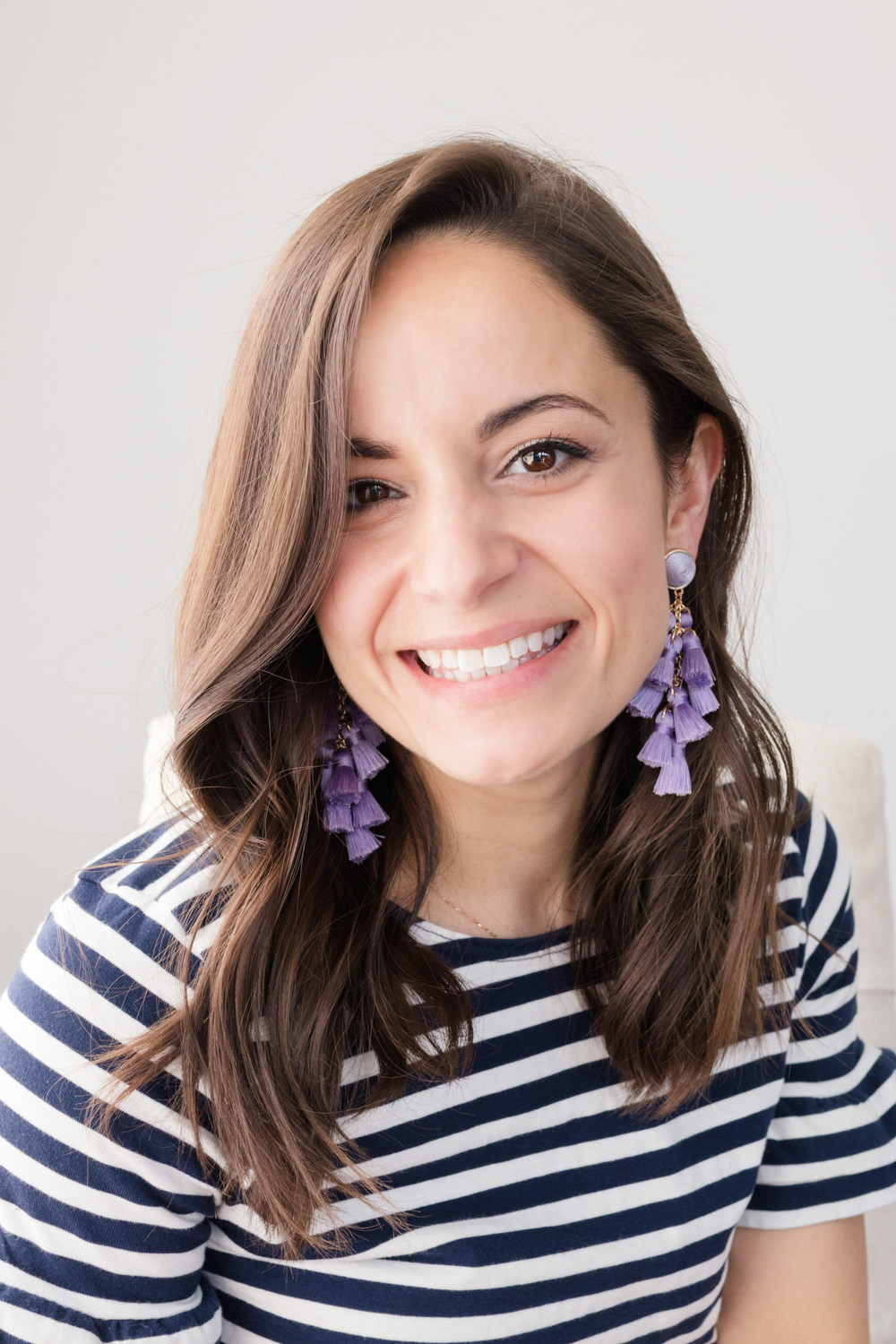 Lavender tassel earrings via pumps and push-ups blog | summer outfit with statement earrings | where to buy statement earrings 