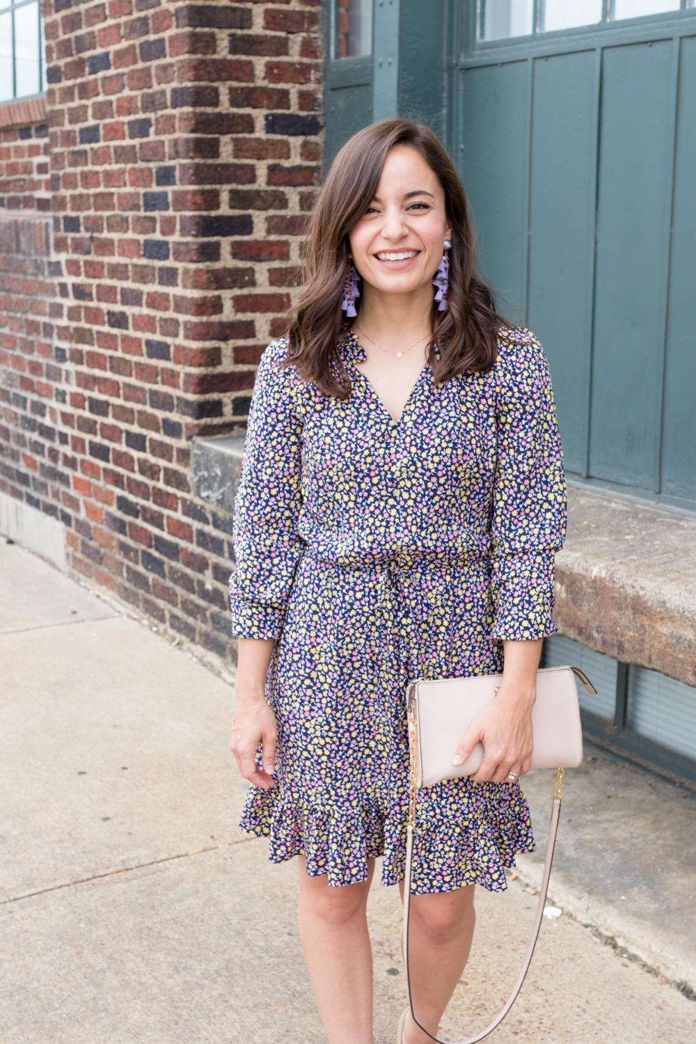 Draper James dress outfit via pumps and push-ups blog | petite style blogger | petite style for summer | petite summer dresses | Stitch Fix | Draper James