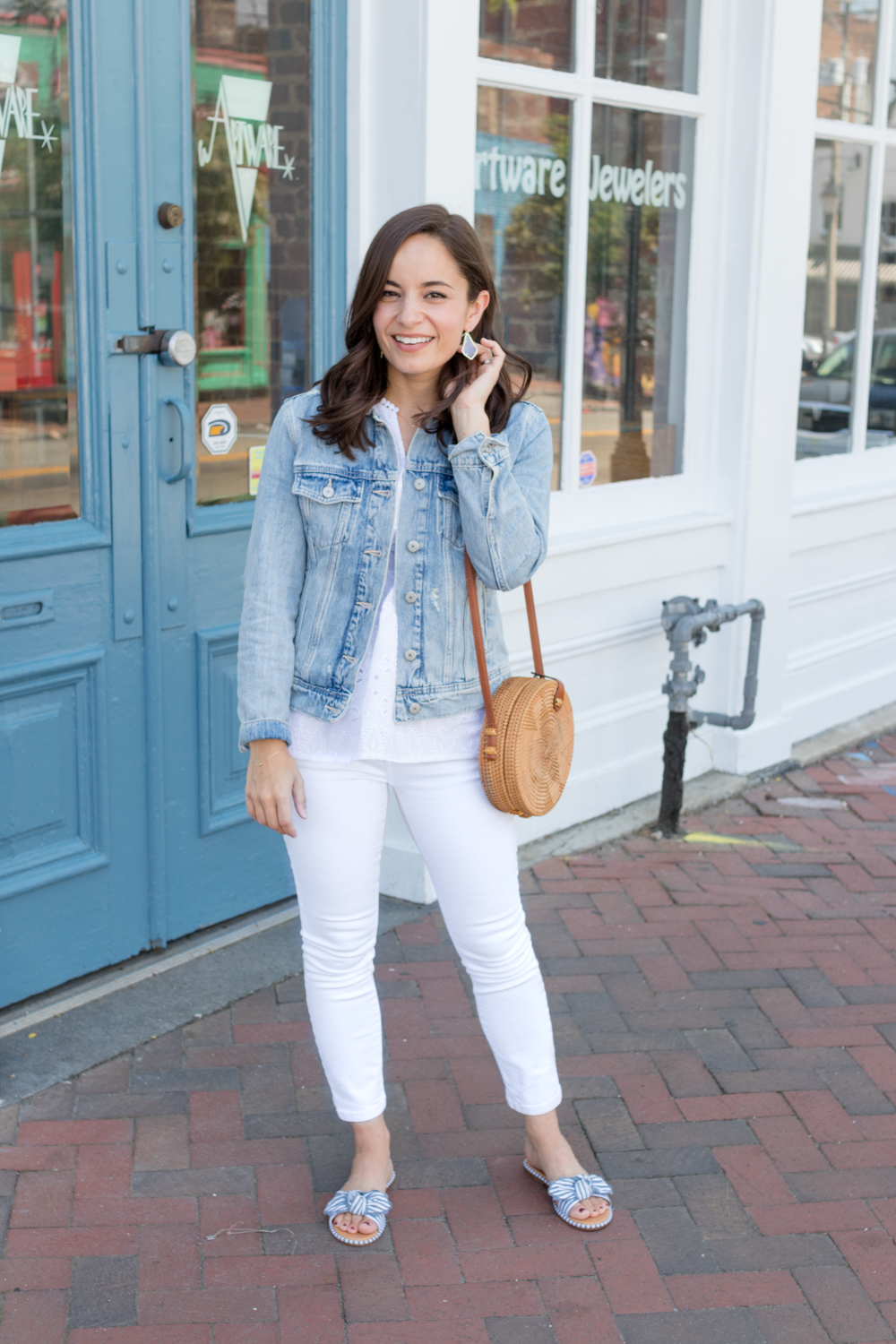 white and denim style