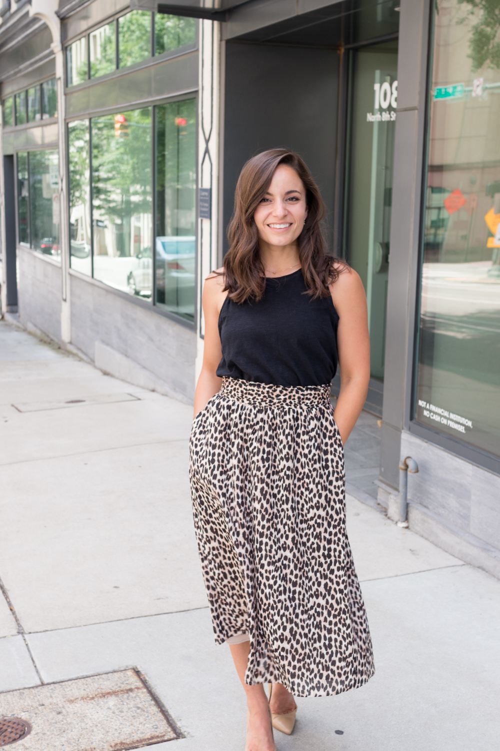 How to wear a midi skirt when you're petite via pumps and push-ups blog | petite style blog | petite style 