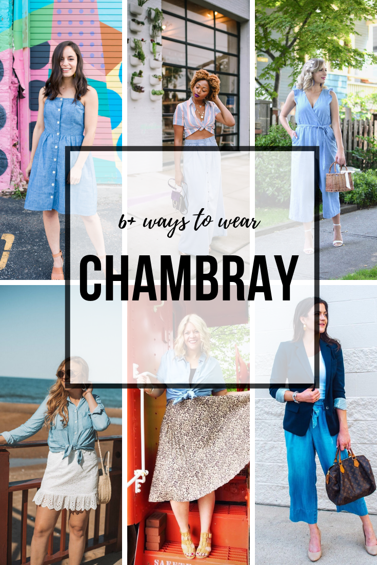 Chambray outfit inspiration via a group of fashion bloggers | six ways to style chambray for women | chambray outfits for women | chambray summer outfits 