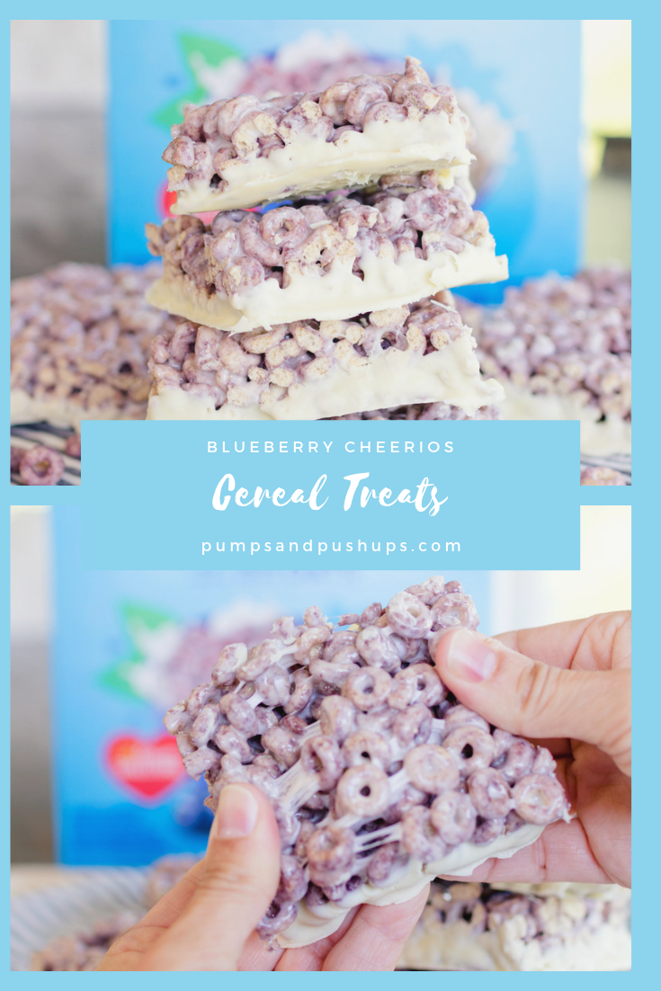 Blueberry Cheerios Cereal Treats Recipe | Marshmallow Treats | Cereal Bars 