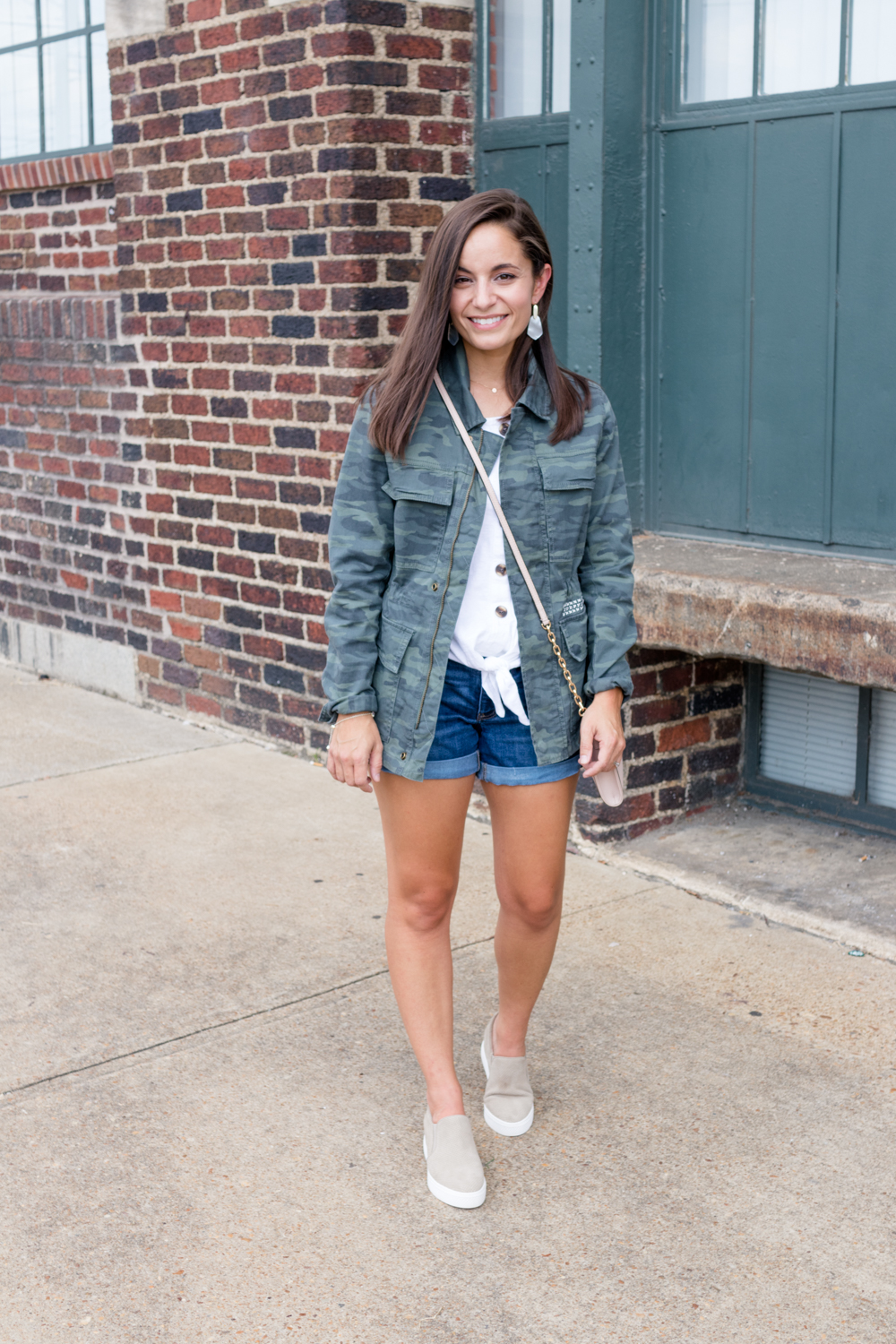 Caslon Camo Jacket outfit via pumps and push-ups blog | petite style blogger | petite style blog | wedge sneakers | Nordstrom Anniversary 