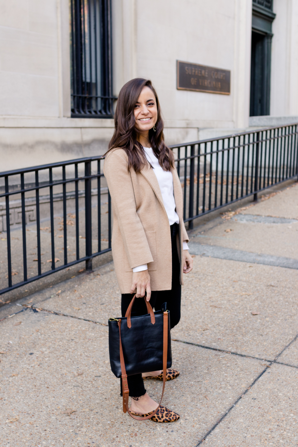 Sweater blazer outfits for fall and winter | J.Crew | Raw hem jeans | DIY raw hem jeans 