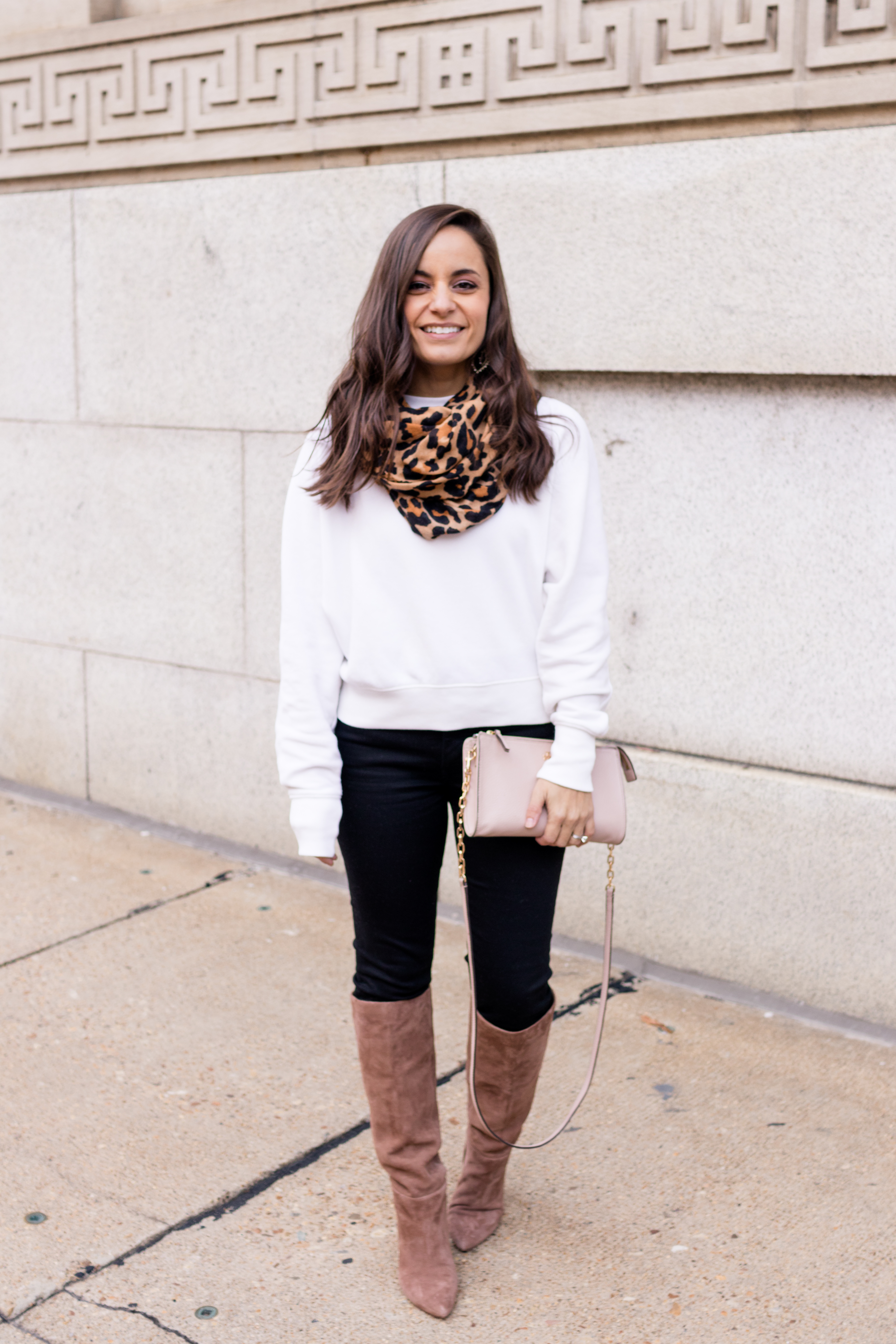 Dolman sweatshirt outfit | dolman sweatshirt styled two ways | petite style blogger Brooke of Pumps and Push-Ups 