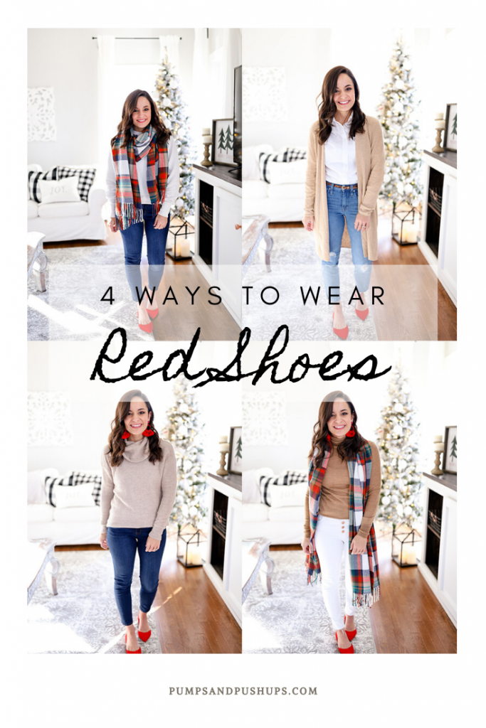 4 Ways to Wear Red Shoes - Petite Style | Pumps & Push Ups