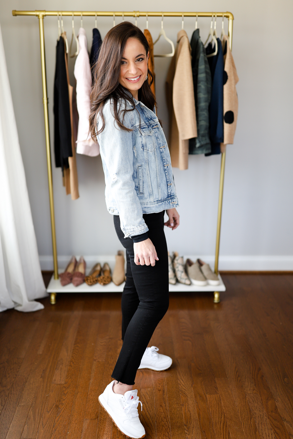 Reebok classic outfit via pumps and push-ups blog | petite style blogger