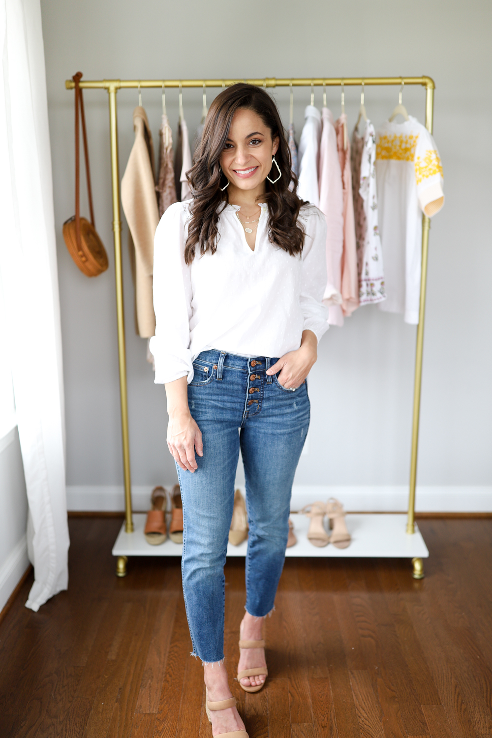 How to wear straight jeans | petite friendly straight jeans | J.Crew Jeans 