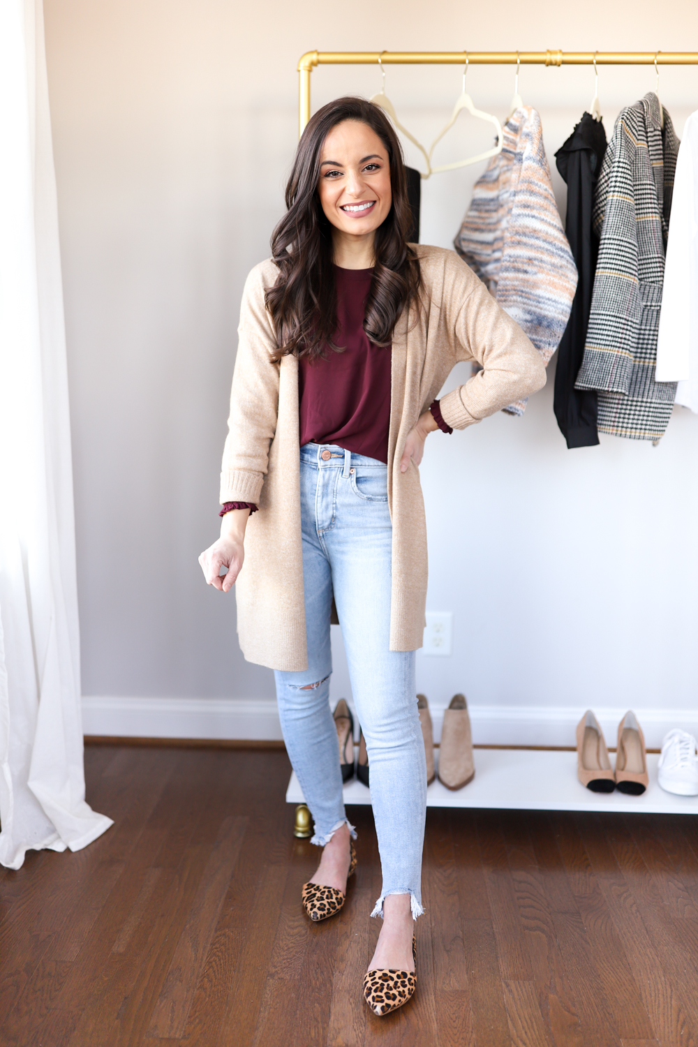 Casual early spring outfit via pumps and push-ups blog | LOFT petites | petite style 