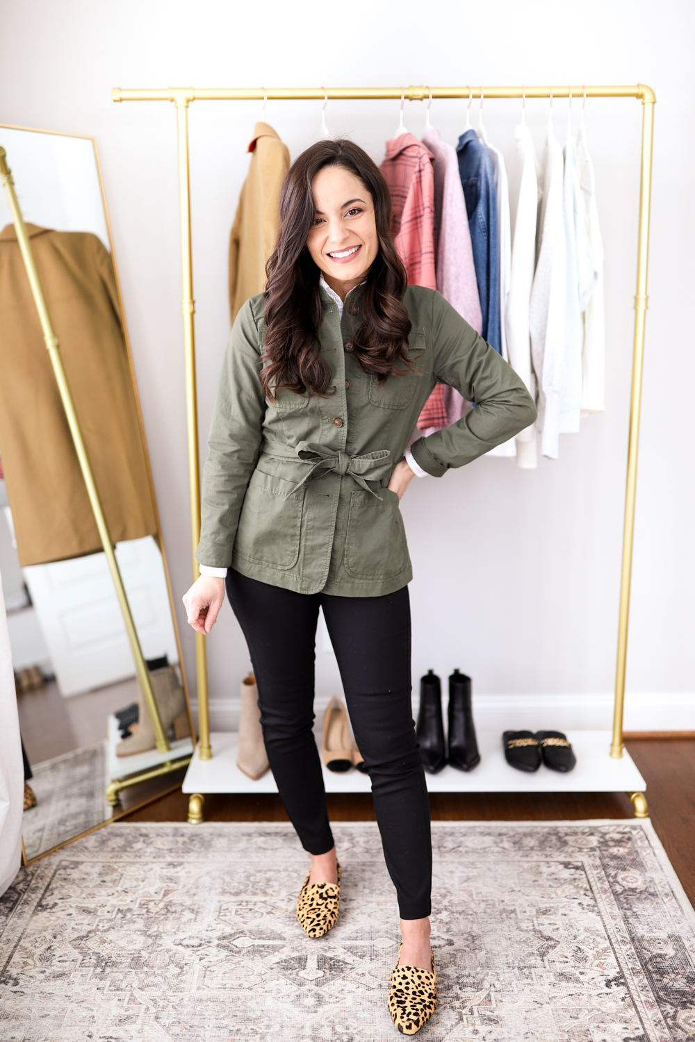 Olive green utility jackets, HOWTOWEAR Fashion