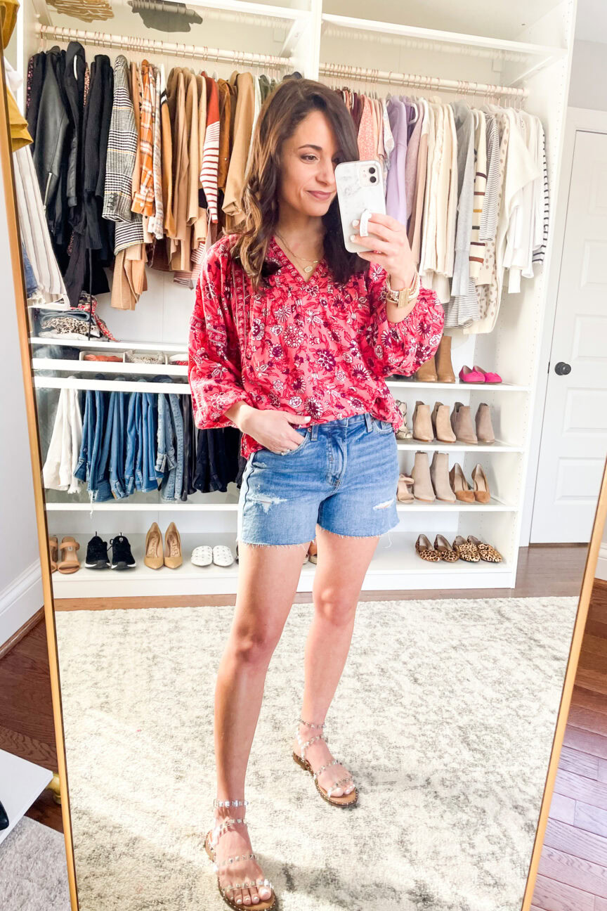 Poet top from Old Navy | petite spring finds | petite style | petite fashion | spring and summer outfits