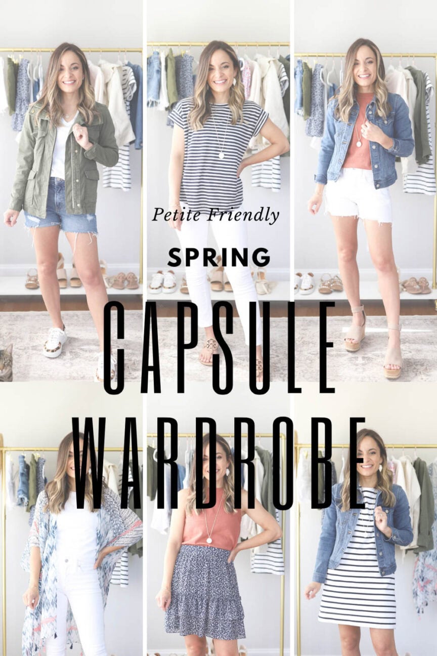 petite friendly spring capsule wardrobe | petite style | capsule wardrobe | spring style | classic style