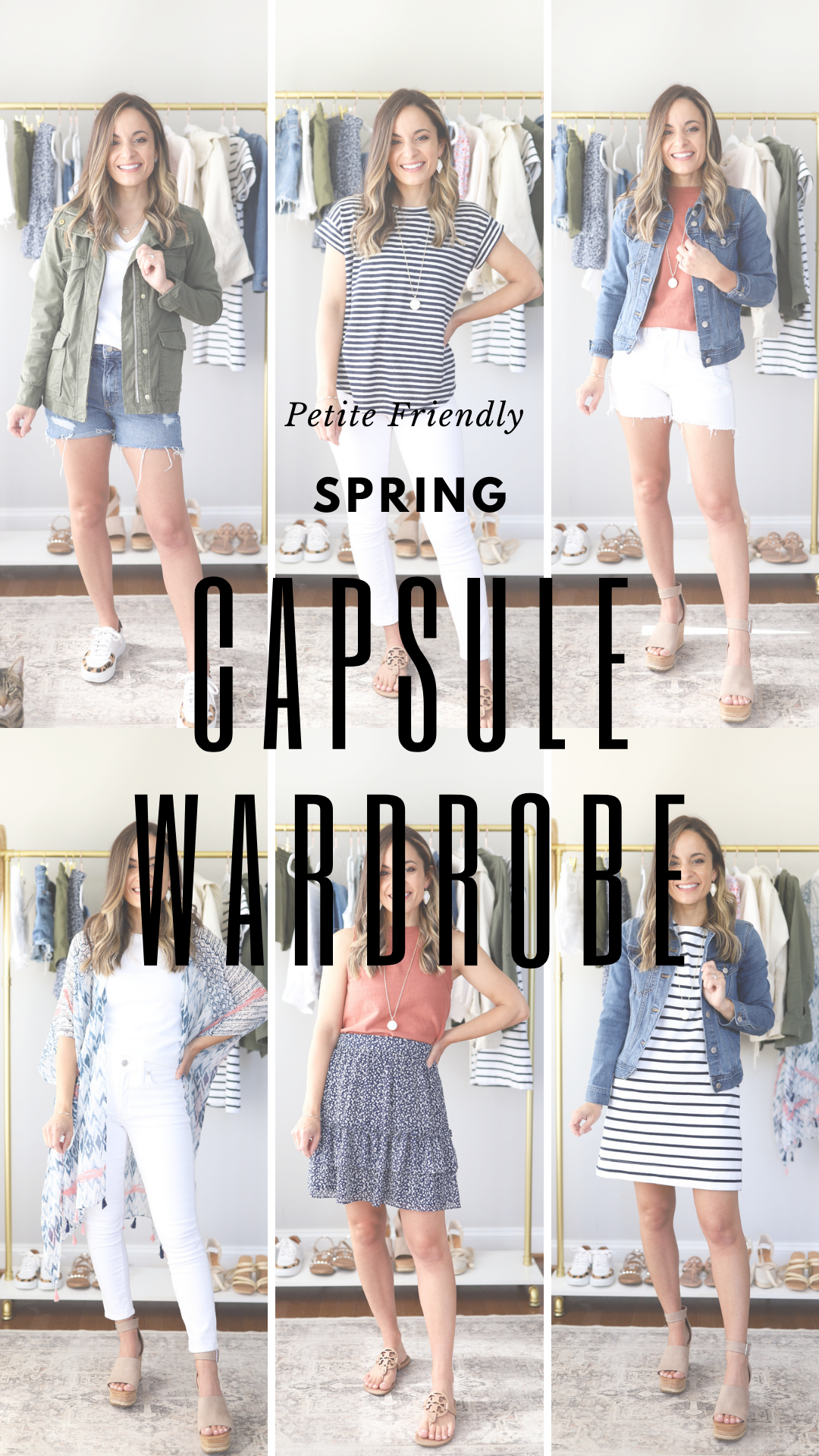 Petite friendly capsule wardrobe | 20 piece capsule wardrobe for spring and summer via pumps and push-ups blog | petite fashion | petite style 
