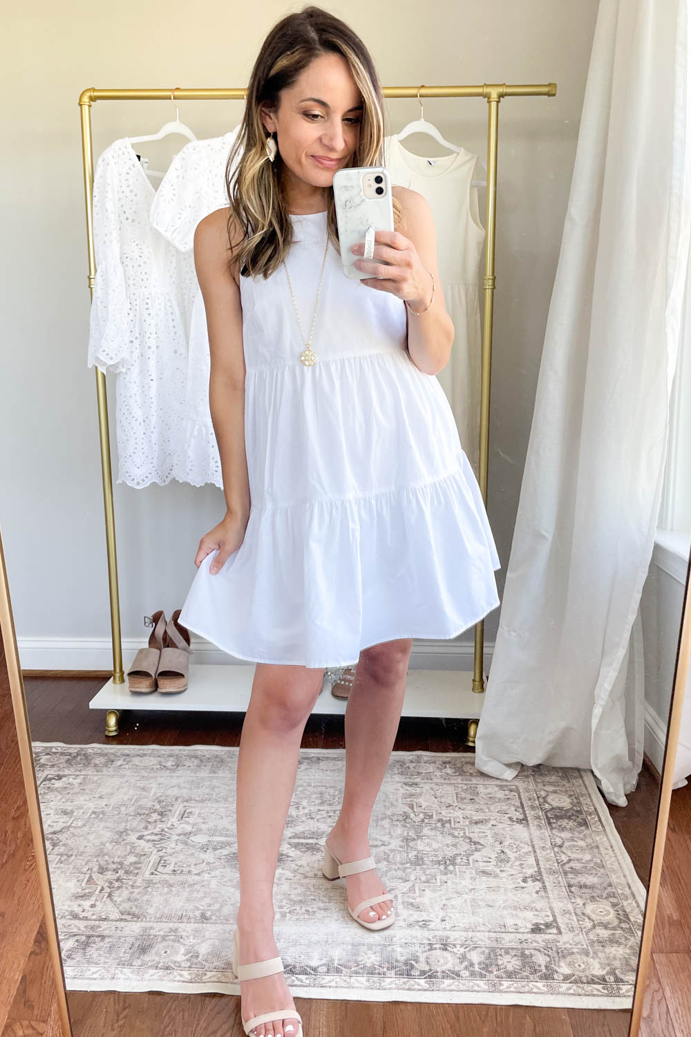 white petite dresses
