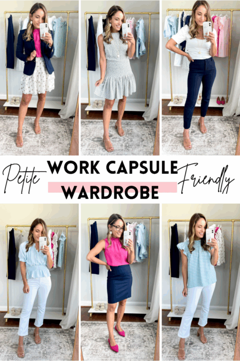 Petite friendly summer work outfits | work capsule wardrobe for petites via pumps and push-ups blog | petite fashion