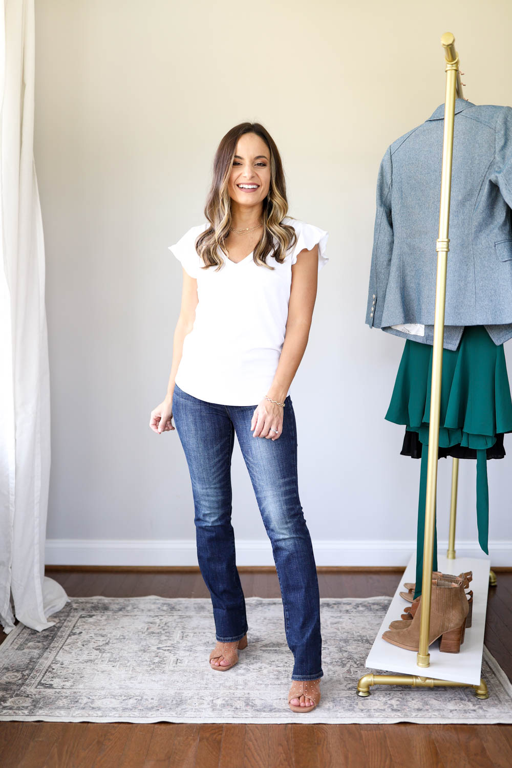 Mid-rise jeans for petites | White House black market petites | petite-friendly bootcut jeans