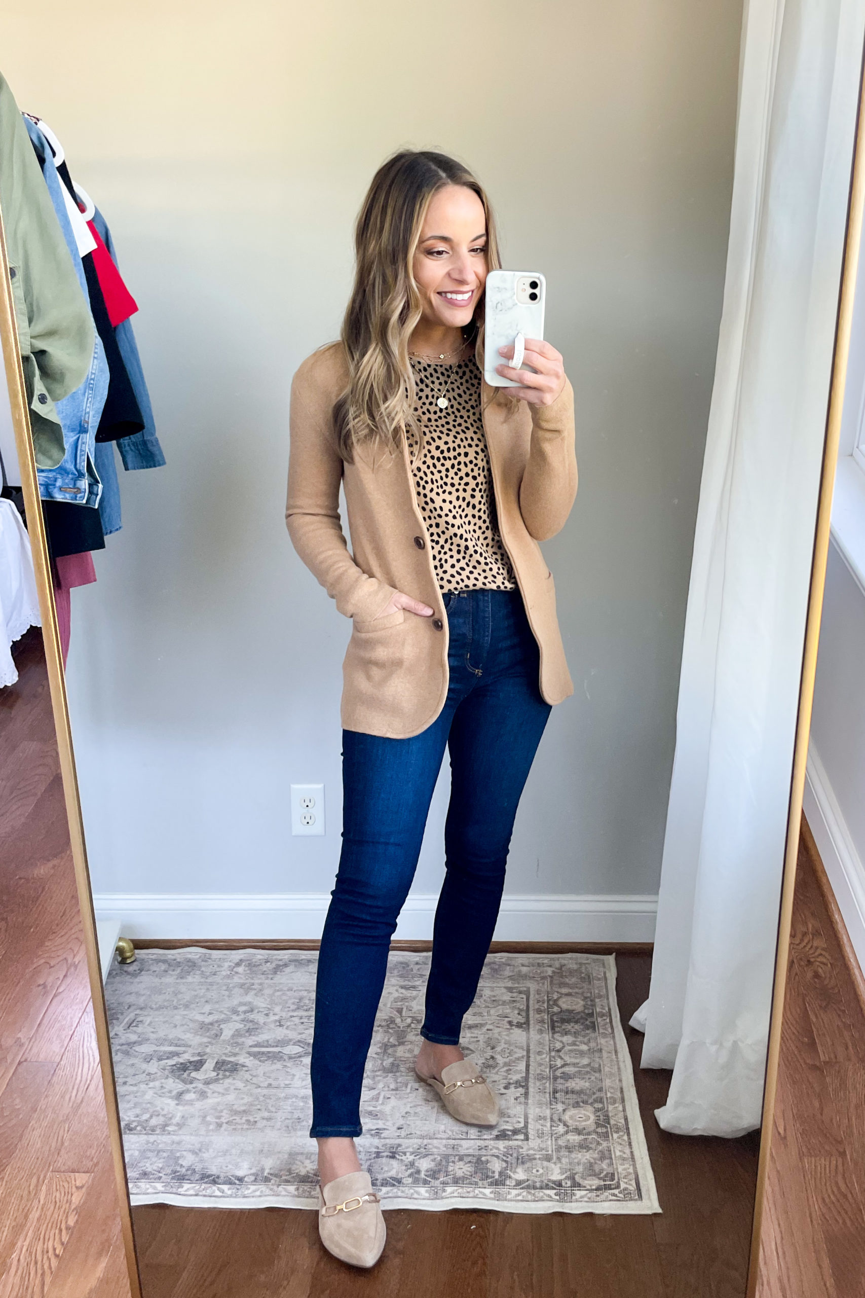 Petite friendly capsule wardrobe for a casual work environment via pumps and push-ups blog | capsule wardrobe | petite fashion | fall outfits | office outfits | zoom outfits