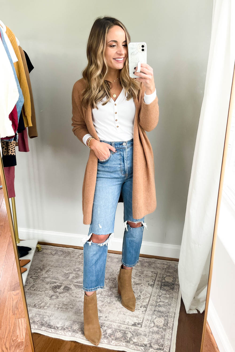 Straight-leg jeans with booties via pumps and push-ups blog | petite style blog | petite fashion | straight-leg jeans outfits 