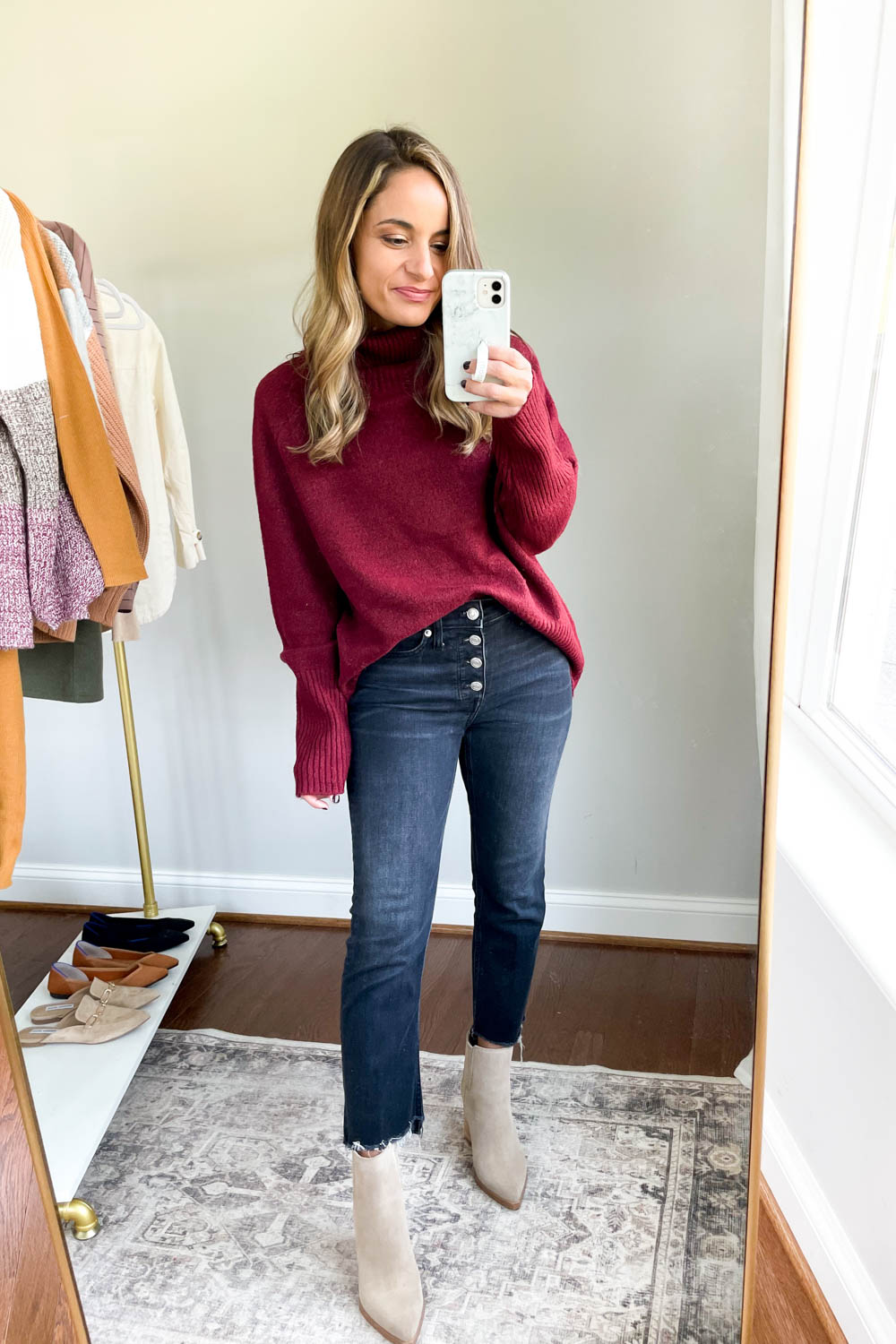 Tutleneck sweater outfit via pumps and push-ups blog | fall fashion | pink lily try-on 