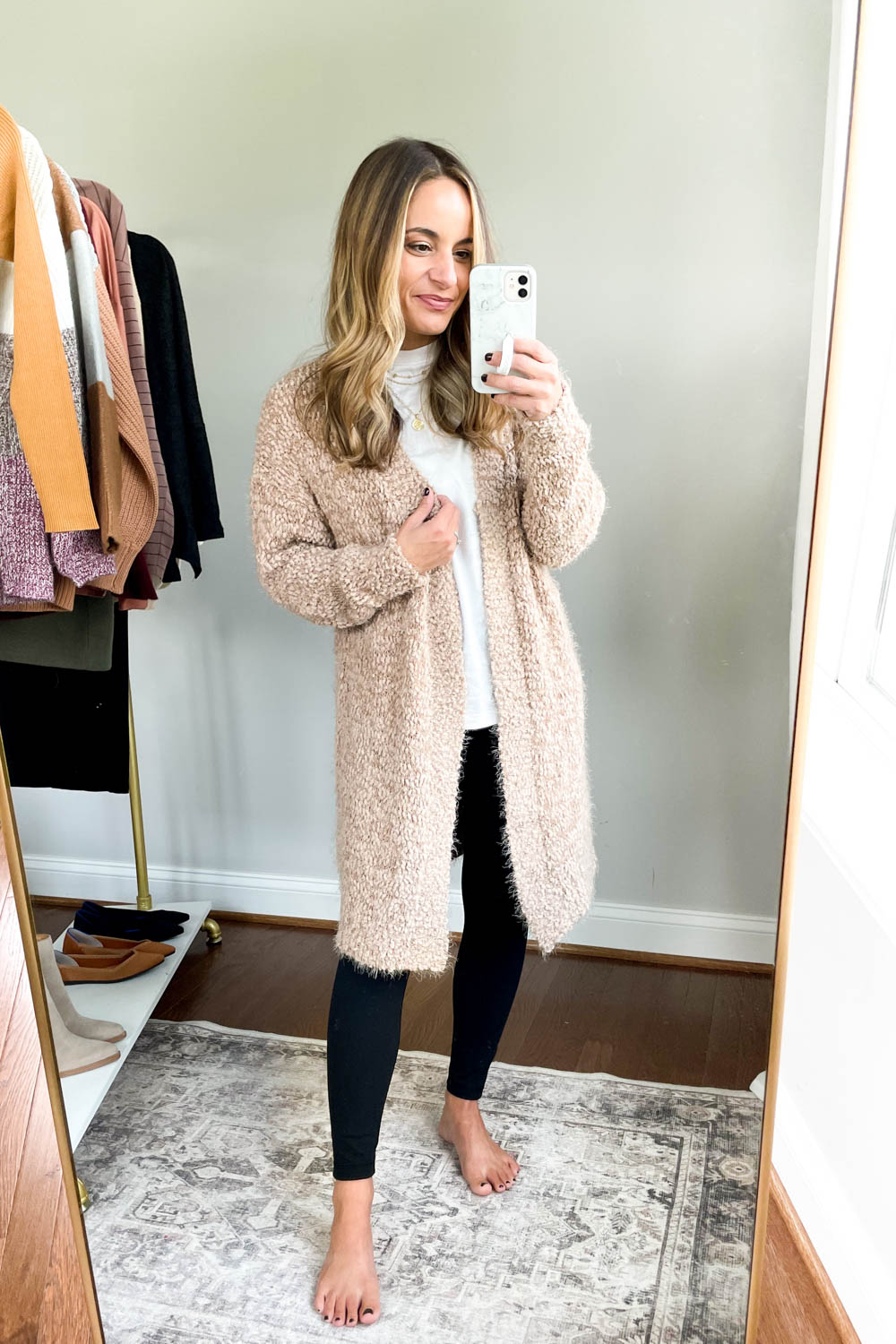 Cozy cardigan to wear at home via pumps and push-ups blog | petite style | fall fashion 