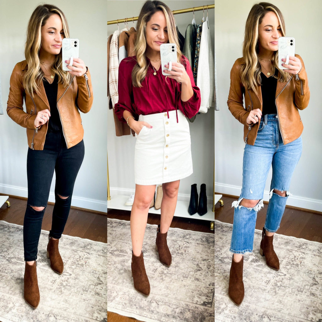 Ways to wear the Kennedy Booties from Target | fall shoe guide | fall footwear | petite style 